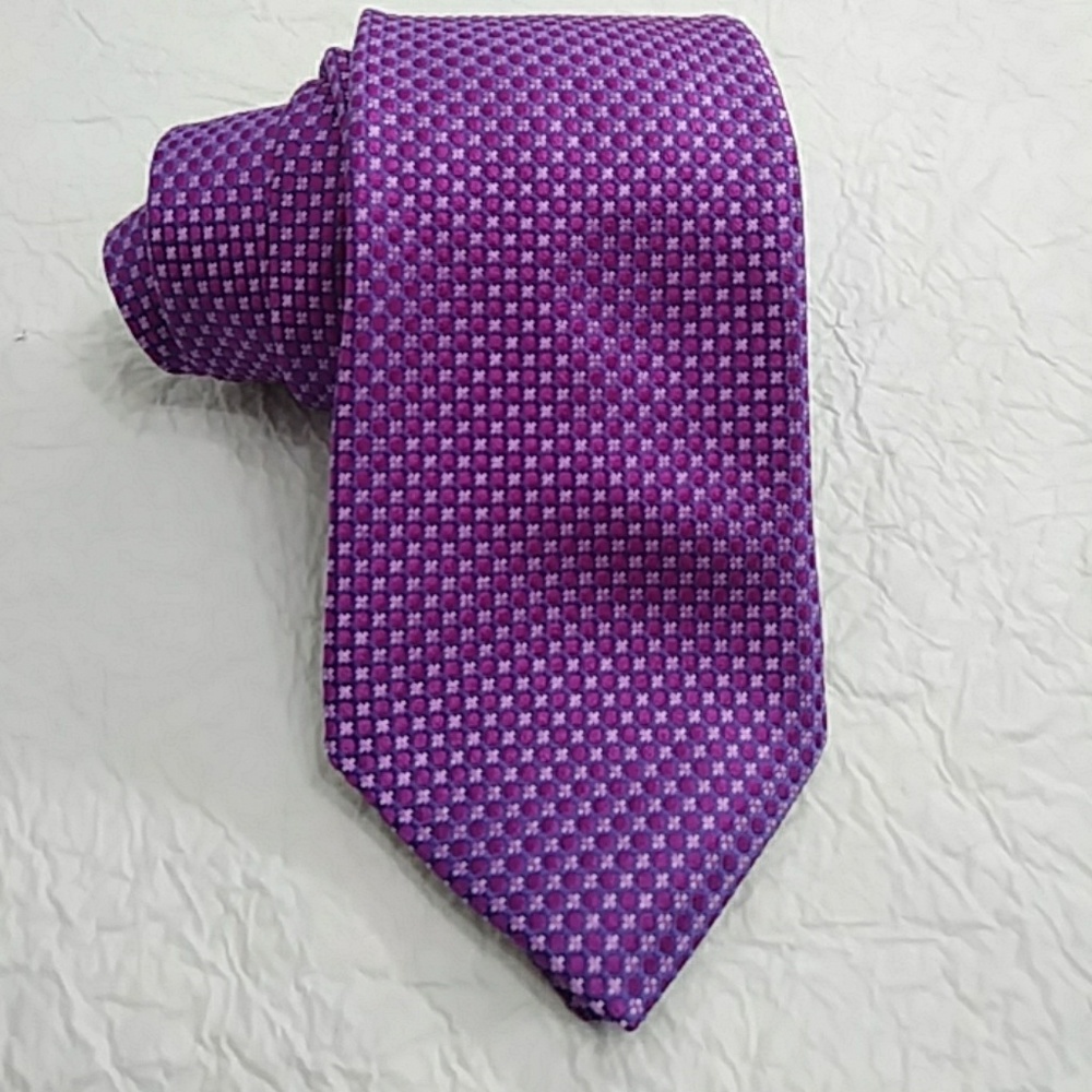 IKE BEHAR Men's Necktie Thick Woven Pink Purple
